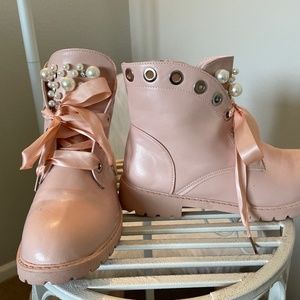 Pink boots